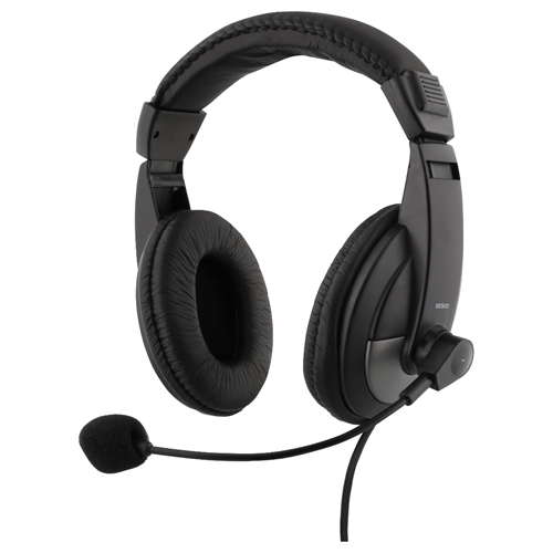 Deltaco Headset, USB-C - sort